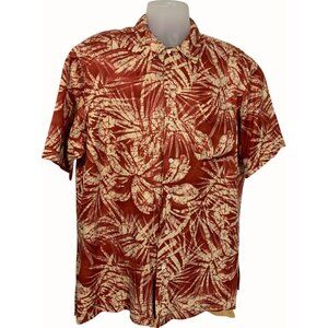 Polo Ralph Lauren Mens Large Linen Blend Clayton Hawaiian Tropical Button Shirt